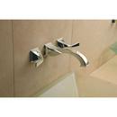 Brizo Brushed Nickel Two Handle Wall Mount Bathroom Sink Faucet Lever Handle 