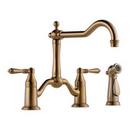 Two Handle Bridge Kitchen Faucet in Brilliance® Brushed Bronze