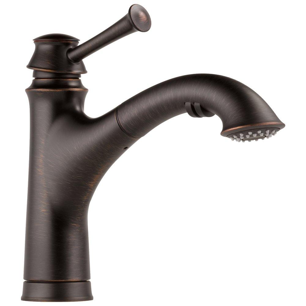 Brizo Venetian Bronze Single Handle Pull Out Kitchen Faucet 