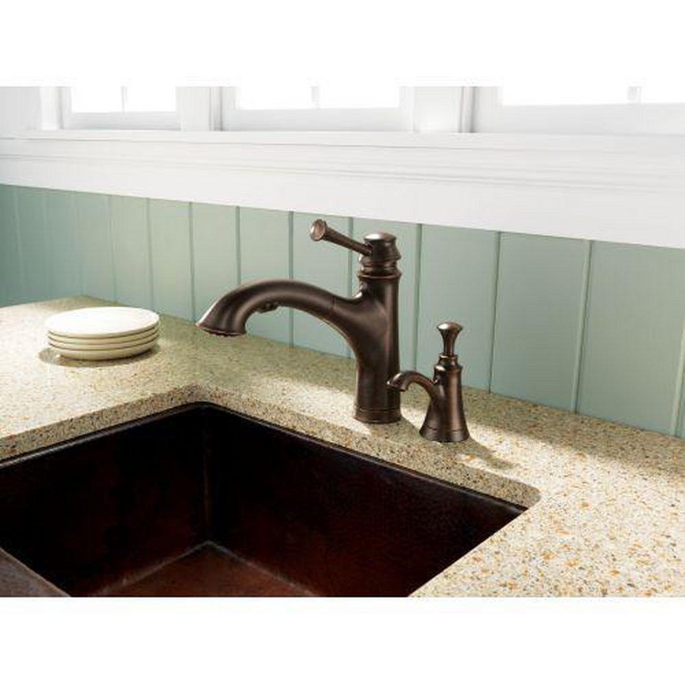 Brizo Venetian Bronze Single Handle Pull Out Kitchen Faucet 