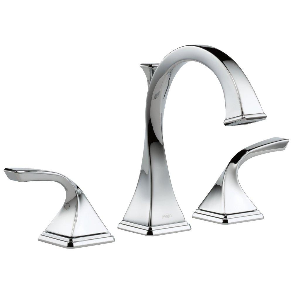 Brizo Chrome Two Handle Widespread Bathroom Sink Faucet 