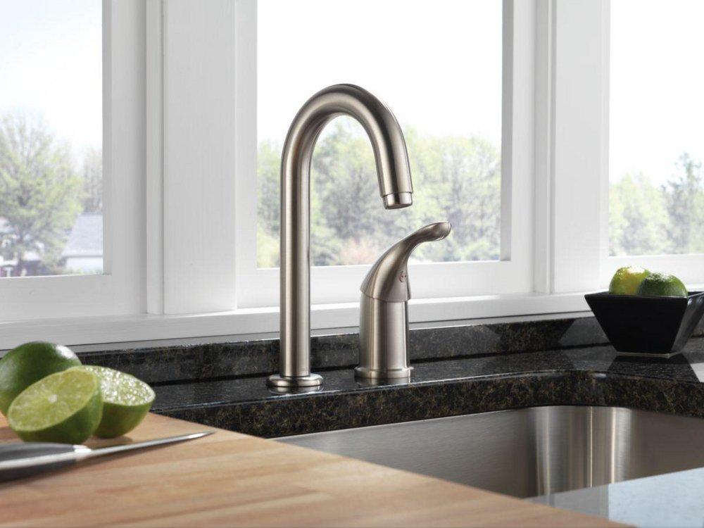 Delta Faucet Stainless Single Handle Lever Bar Faucet 