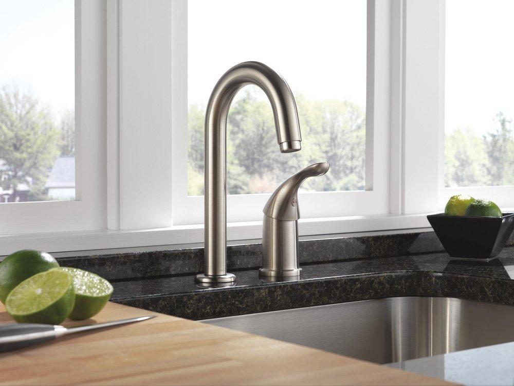 Delta Faucet Stainless Single Handle Lever Bar Faucet 