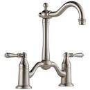 2-Hole Deckmount Bar Faucet with Double Lever Handle in Brilliance Stainless