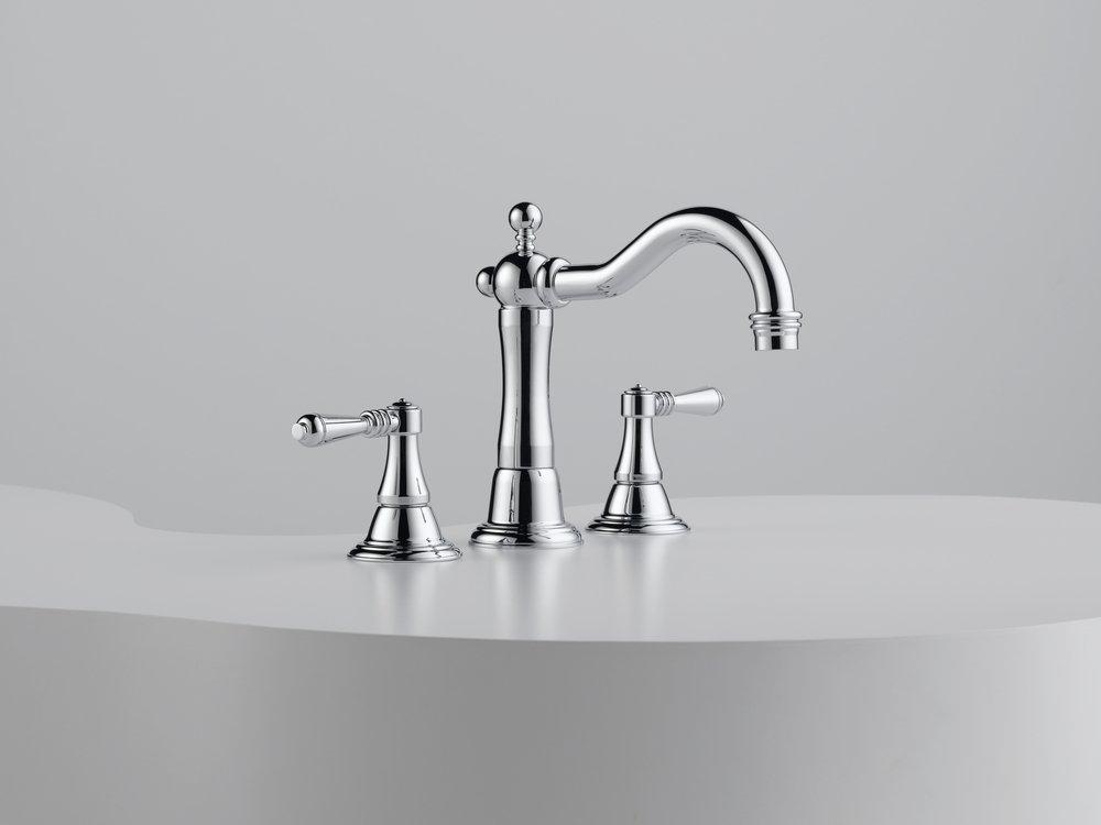 Brizo Chrome Two Handle Widespread Bathroom Sink Faucet 