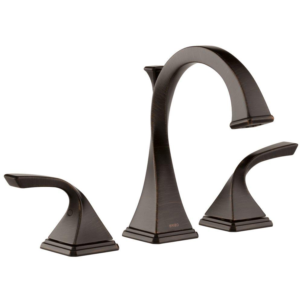 Brizo Venetian Bronze Two Handle Widespread Bathroom Sink Faucet 