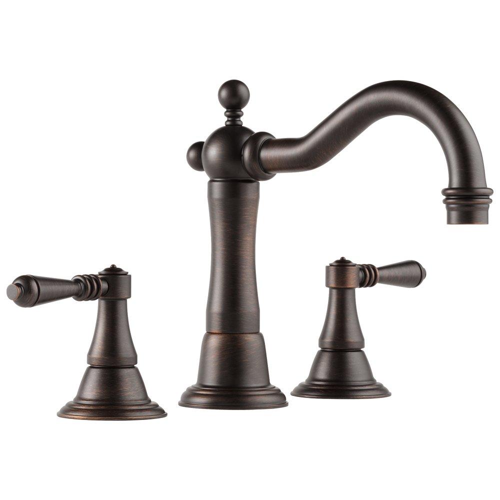 Brizo Venetian Bronze Two Handle Widespread Bathroom Sink Faucet 