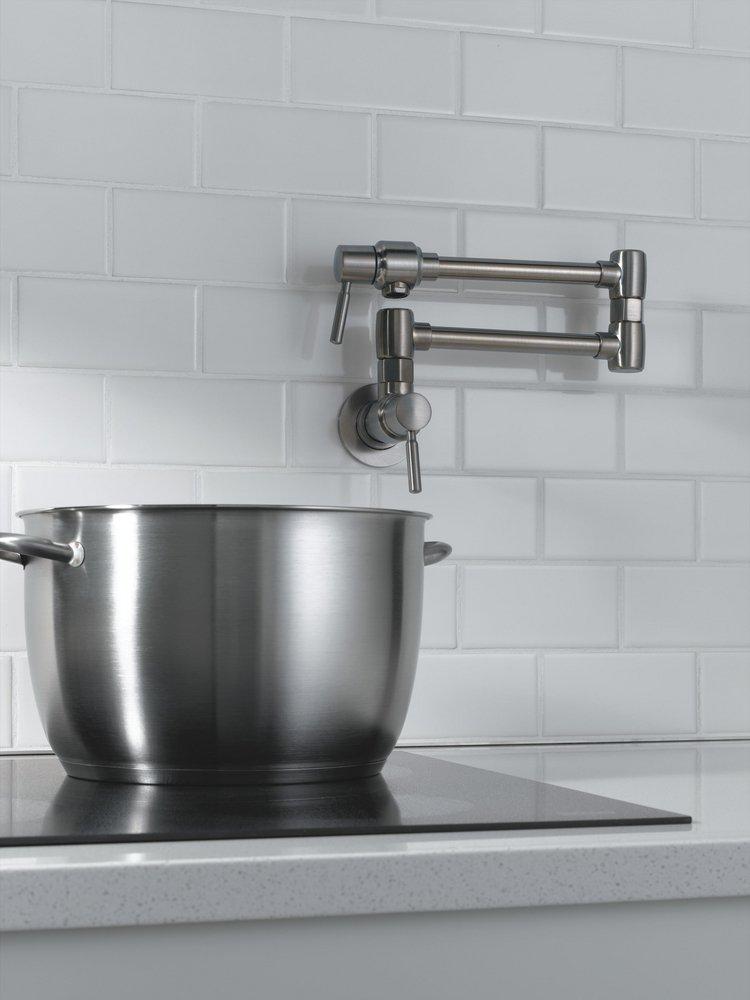 Brizo Stainless Two Handle Lever Handle Pot Filler 