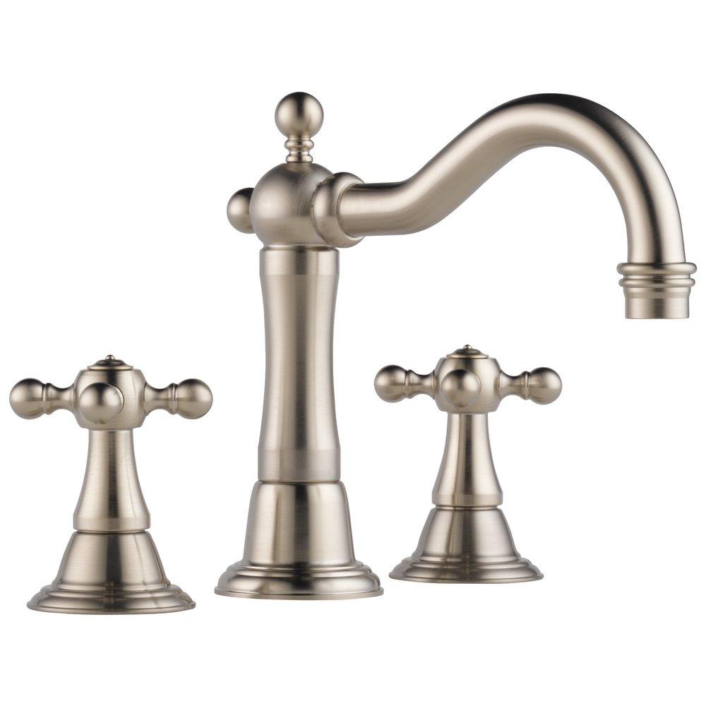 Brizo Brushed Nickel Two Handle Widespread Bathroom Sink Faucet 