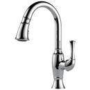 Brizo Polished Chrome Single Handle Pull Down Kitchen Faucet 