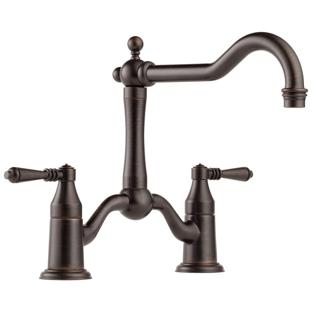 Brizo Venetian Bronze Two Handle Bridge Kitchen Faucet 
