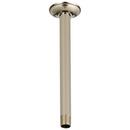 Brizo Brilliance&reg; Polished Nickel 1/2 x 2-3/8 x 10 in. NPT Solid Brass Shower Arm and Flange 