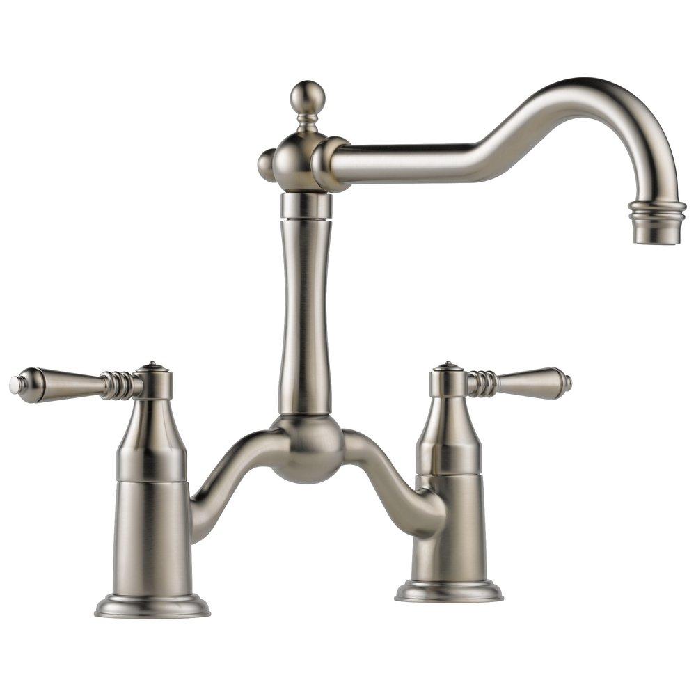 Brizo Stainless Two Handle Bridge Kitchen Faucet 