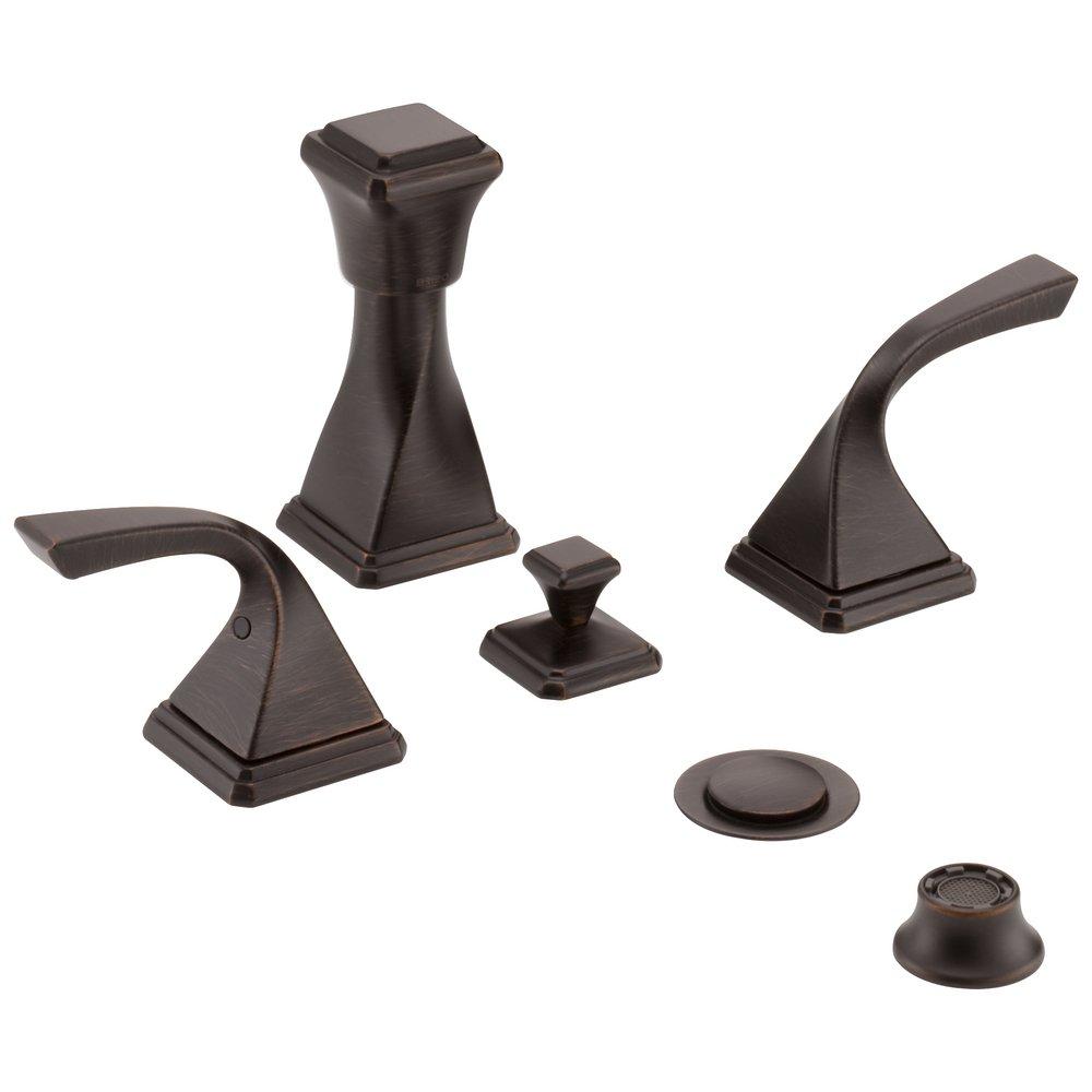 Brizo Venetian Bronze 4-Hole Bidet Faucet with Vacuum Breaker 