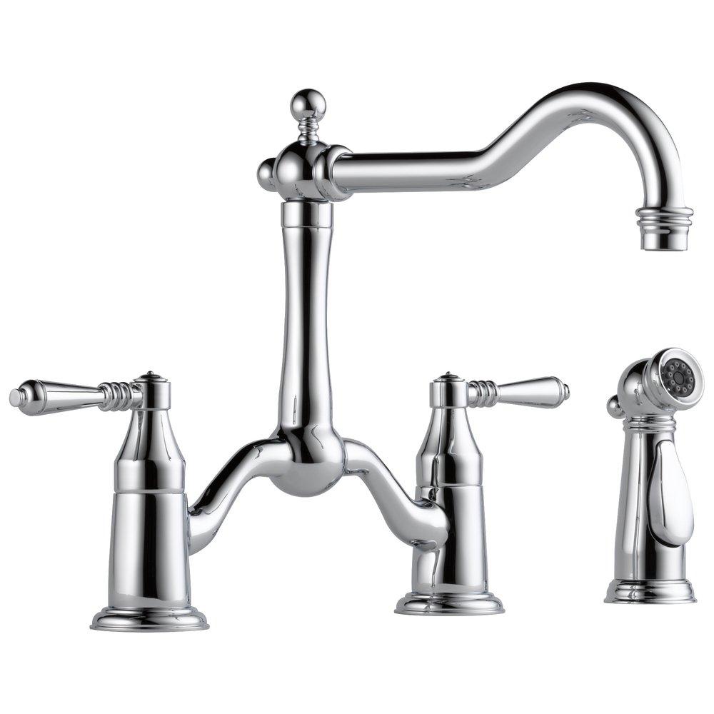 Brizo Chrome Two Handle Bridge Kitchen Faucet 