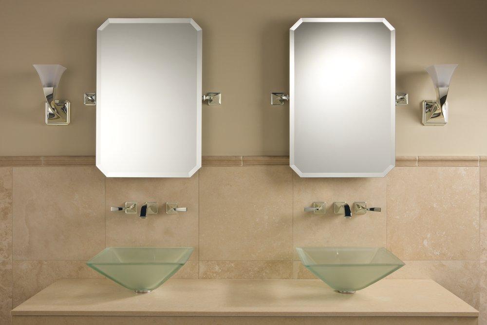 Brizo Brilliance Polished Nickel Two Handle Wall Mount Bathroom Sink Faucet Lever Handle 