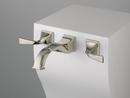 Brizo Brilliance Polished Nickel Two Handle Wall Mount Bathroom Sink Faucet Lever Handle 