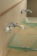 Brizo Brilliance Polished Nickel Two Handle Wall Mount Bathroom Sink Faucet Lever Handle 