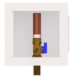 1/2 in. x 1/4 in. Copper Sweat x Compression Metal Ice Maker Kit in White