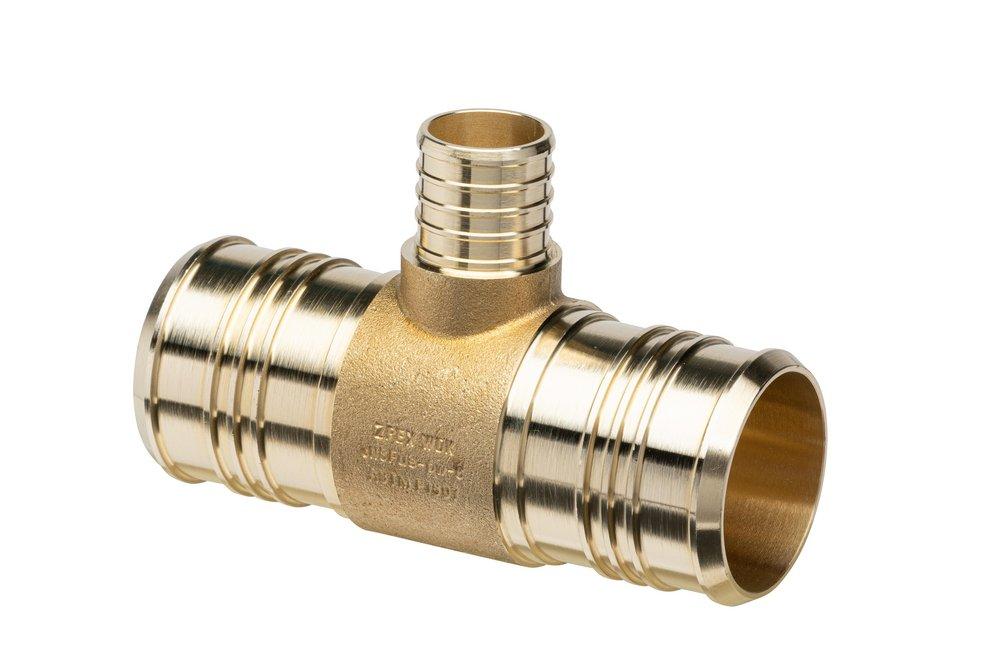 Zurn PEX Barbed Brass Reducing Tee 