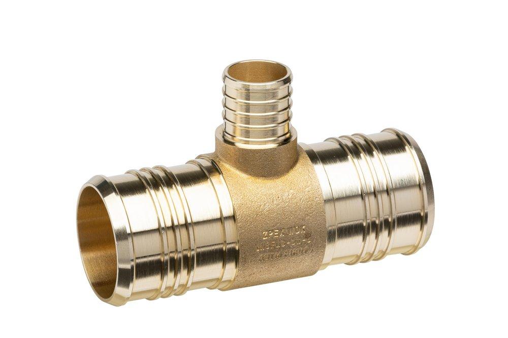 Zurn PEX Barbed Brass Reducing Tee 