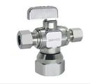 1/2 x 3/8 in. FIPS x OD Compression Lever Angle Supply Stop Valve in Chrome Plated