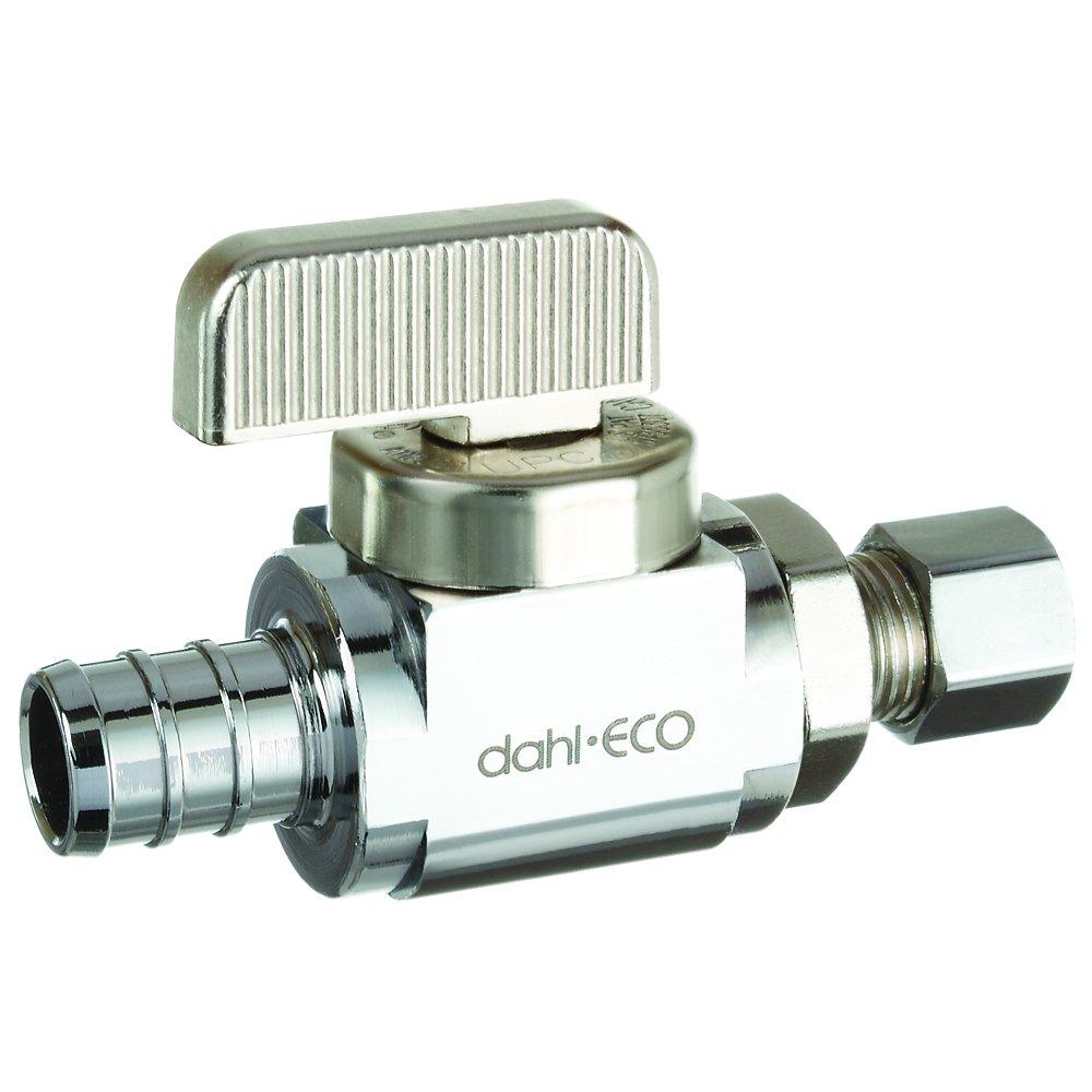 dahl Valve Chrome Plated F1807 x OD Compression Loose Key Straight Supply Stop Valve in Chrome Plated 