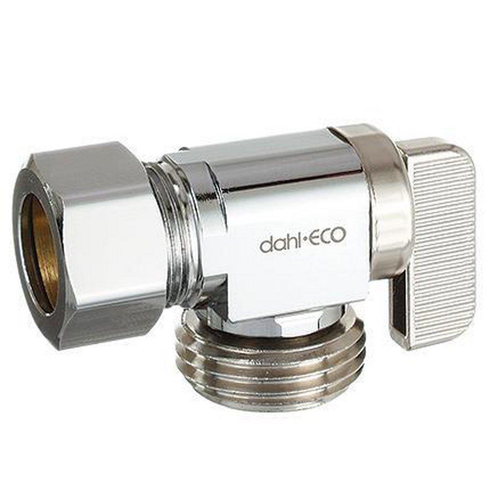 dahl Valve Chrome Plated OD Compression x MGHT Loose Key Angle Supply Stop Valve in Chrome Plated 