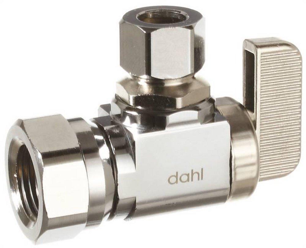 dahl Valve Rough Brass OD Compression Loose Key Angle Supply Stop Valve in Rough Brass 