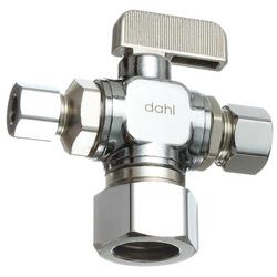 5/8 x 3/8 x 1/4 in. OD Compression Loose Key Angle Supply Stop Valve in Chrome Plated