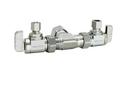 dahl Valve Chrome Plated OD Compression Dual Supply Stop Valve in Chrome Plated 