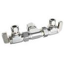 5/8 x 3/8 x 3/8 in. OD Compression Dual Supply Stop Valve in Chrome Plated