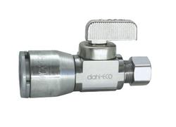 1/2 x 3/8 in. Push-to-Connect x OD Compression Loose Key Straight Supply Stop Valve in Chrome Plated