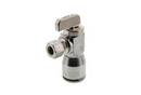 dahl Valve Chrome Plated Push-to-Connect x OD Compression Loose Key Angle Supply Stop Valve in Chrome Plated 