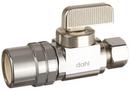 1/2 x 3/8 in. Solvent Weld x OD Compression Lever Straight Supply Stop Valve in Chrome Plated