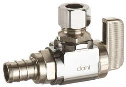 1/2 x 3/8 in. F1807 x OD Compression Loose Key Angle Supply Stop Valve in Chrome Plated