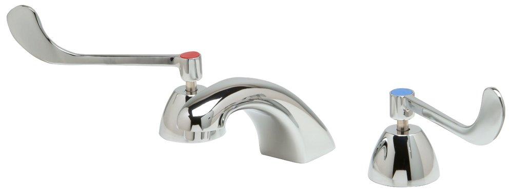 Zurn Polished Chrome 2.2 gpm 3-Hole Deck Mount Widespread Lavatory Faucet with Double Wristblade Handle and 5/18 in. Reach 