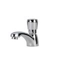 0.5 gpm. Single Handle Metering Bathroom Sink Faucet in Chrome Plated
