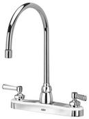Kitchen Faucet with 8 in. Spout Reach and Double Lever Handle in Polished Chrome