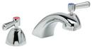 2.2 gpm 3-Hole Deck Mount Widespread Lavatory Faucet with Double Lever Handle and 5/18 in. Reach in Polished Chrome