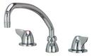 2.2 gpm 3-Hole Deck Mount Widespread Lavatory Faucet with Double Dome Lever Handle and Swing Spout 9-1/2 in. Reach in Polished Chrome