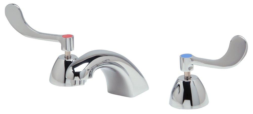Zurn Polished Chrome Two Wristblade Handle Deck Mount Healthcare Faucet 