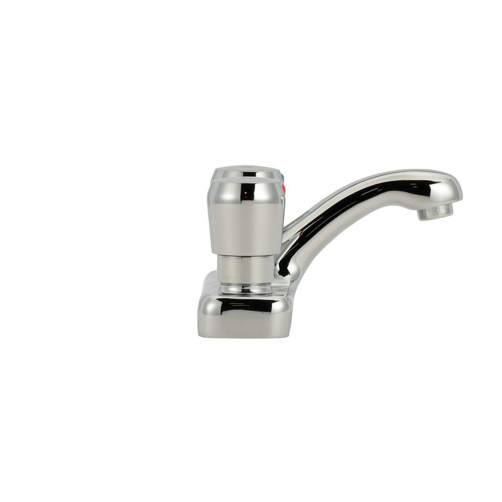 Zurn Polished Chrome Two Handle Metering Bathroom Sink Faucet 