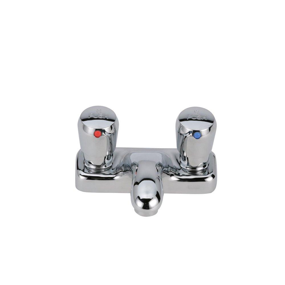 Zurn Polished Chrome Two Handle Centerset Bathroom Sink Faucet 