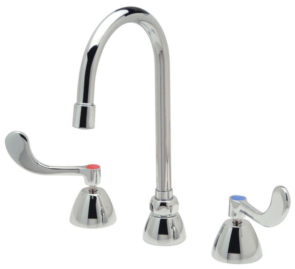 Zurn Polished Chrome Two Handle Widespread Bathroom Sink Faucet 