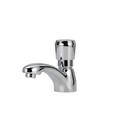 Single Handle Metering Bathroom Sink Faucet in Chrome Plated with 4 inch. Cover Plate