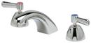 2.2 gpm 3-Hole Deck Mount Widespread Lavatory Faucet with Double Lever Handle and 5/18 in. Reach in Polished Chrome