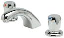 Two Handle Widespread Metering Bathroom Sink Faucet in Chrome Plated