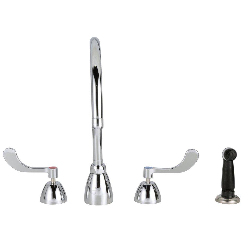 Zurn Polished Chrome Two Handle Widespread Bathroom Sink Faucet 