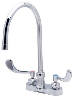 Two Handle Centerset Bathroom Sink Faucet in Chrome Plated